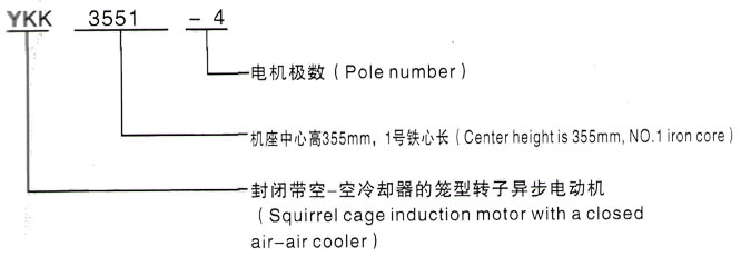 YKK系列(H355-1000)高压泸县三相异步电机西安泰富西玛电机型号说明